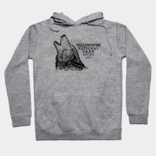 Yellowstone National Park Howling Wolf Hoodie